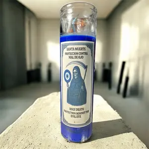 Santa Muerte Mal de Ojo Protection Candle - Holy Death Protection Against the Evil Eye