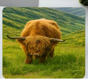 J&A Farm Highland Cows Mouse Pads - Durable Material for Smooth Mouse Movement & Rural Charm Desk Accessory