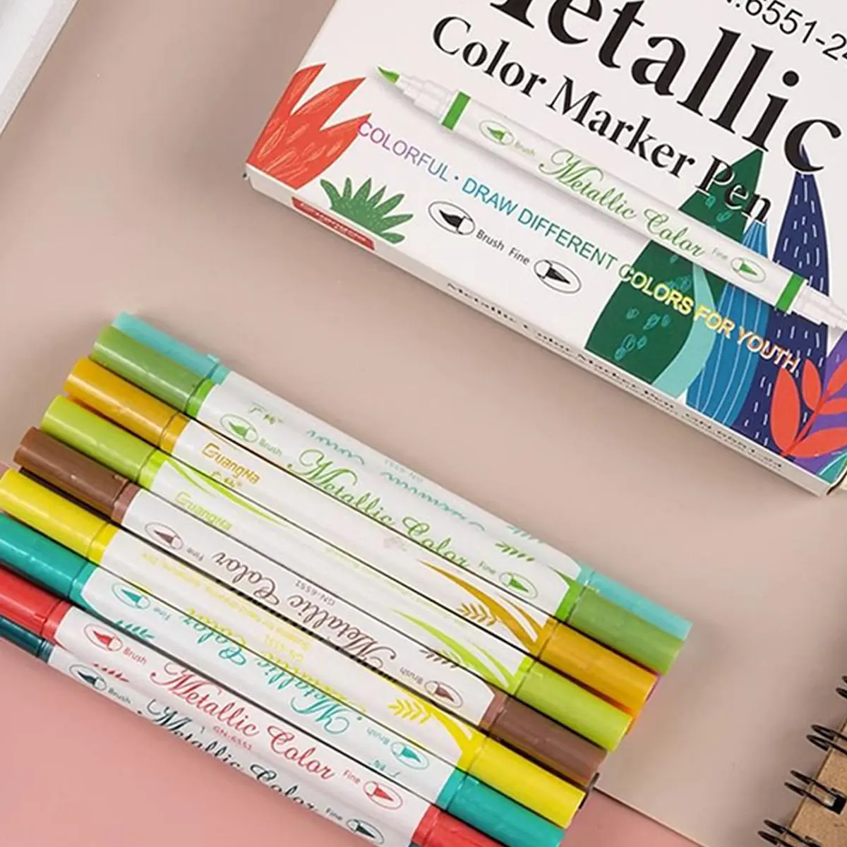 Watercolor Marker Pen Set, 12/24pcs Colorful Marker Pen, Art Marker Pen, Stationery Supplies for Home School Office