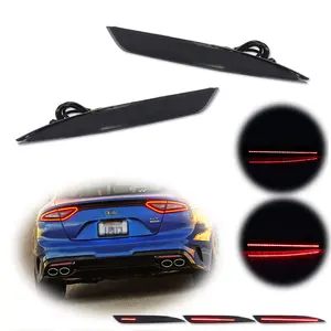 2pcs Smoke Red LED Rear Reflector Tail Brake Signal  lamps Lights For 2016 2017 2018 Kia Optima K5,Replace OEM   92405D4100, 92406D4100