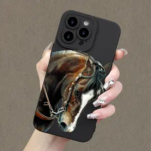 A mobile phone case featuring a horse pattern, TPU shockproof full protection case, suitable for iPhone 17/16/15/14/13/12/11 PRO MAX PLUS AIR E XS and PROMAX MINI, is an ideal gift for friends and family, MS2723