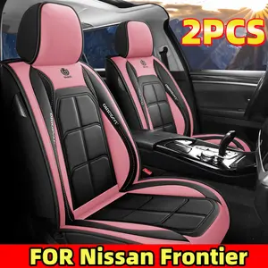 Luxury Car Accessories 2PCS for Nissan Frontier Car Seat Covers - Waterproof Wear-Resistant PU Leather Soft Comfortable Front Two Seats