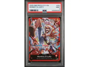 2025 One Piece Starter Deck St21-Ex Gear 5 Monkey D. Luffy #001 PSA 9