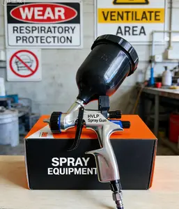 DV1-B+ Digital HVLP Spray Gun 1.3mm Gravity Feed Basecoat Paint Sprayer Professional Automotive Refinishing Devilbiss
