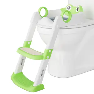 Garvee Potty Training Seat and Step Stool with Adjustable Height Legs, Anti-Slip Safe Pads, and Non-Slip Wide Step for Comfortable Toilet Training
