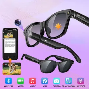 BV100 Frameless AI Smart Glasses with Auto-Tint Lenses, 800W Ultra HD Camera, ChatGPT Powered, 160+ Languages Translation, Bluetooth 5.3 for Outdoor & Office Use
