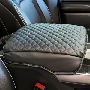 for Dodge Ram 1500 2019-2024 Bucket Seat Leather Center Console Cover, for Dodge Ram 1500 Accessories, Car Armrest Cushion Pad Protector for Dodge Ram 1500 2019 2020 2021 2022 2023 2024