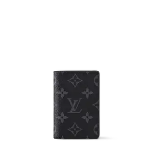 Pre-owned Louis Vuitton leather Small Leather Goods Monogram Eclipse Pocket Organizer NM