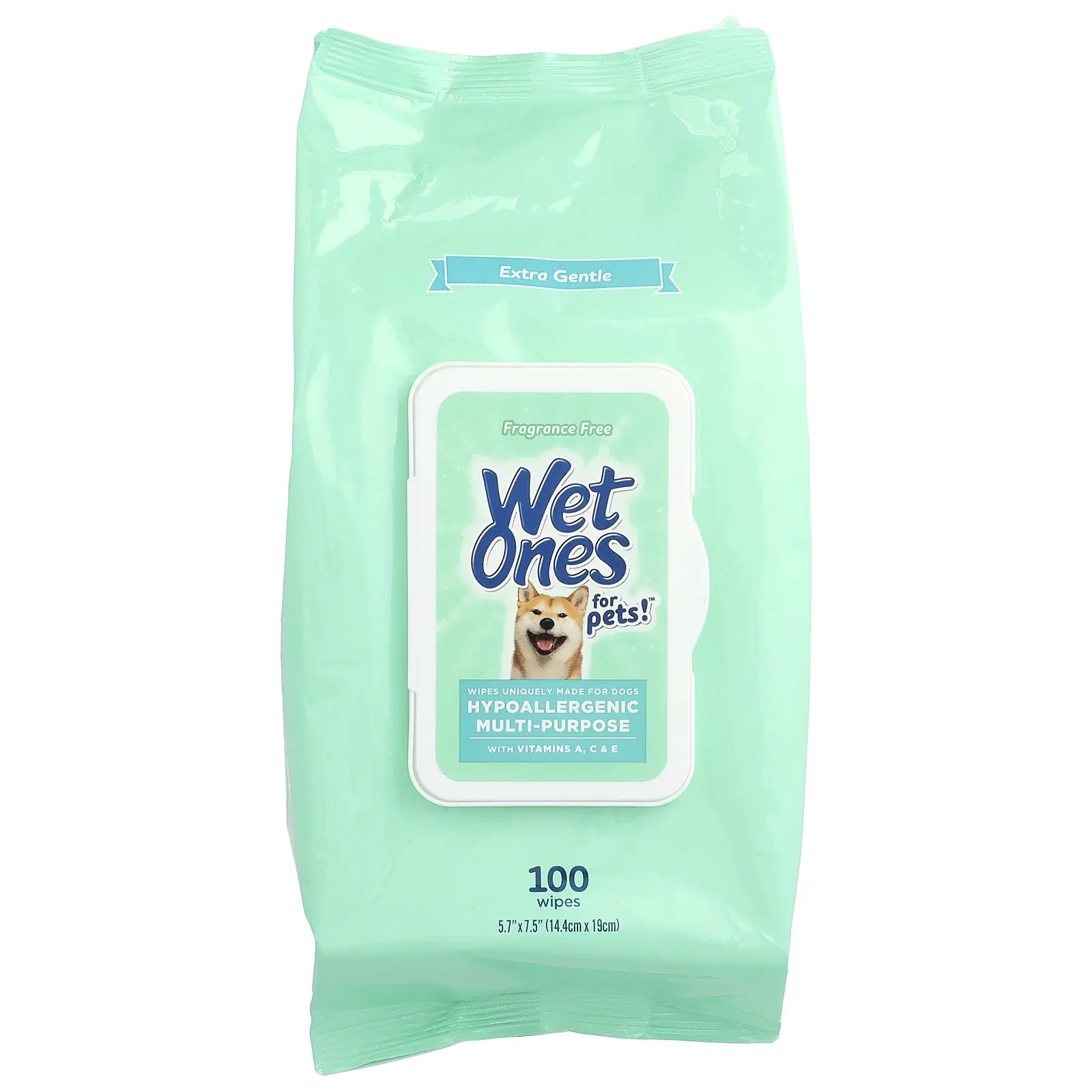 Wet Ones Hypoallergenic Multi-Purpose Wipes, For Dogs, Fragrance Free, 100 Wipes