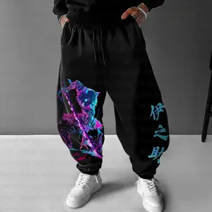 Demon Slayer Men's Sweatpants 2025 New Animation Theme Street Wear Loose Cosplay Character Design Loose Pants