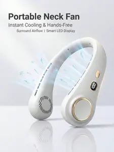 Portable neck fan, hanging neck fan, portable USB fan, outdoor fan, mini fan, wearable personal fan, 5-speed adjustable USB neck fan—summer essential for home, office, outdoors, beach, and travel