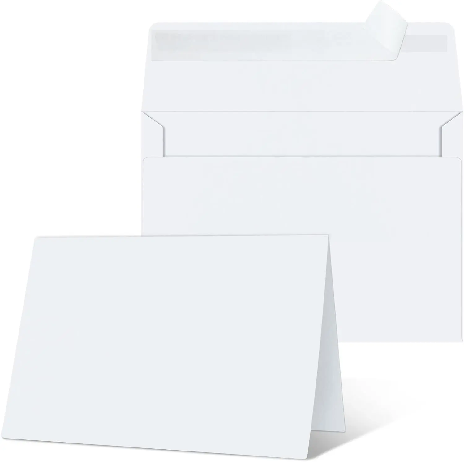 Blank Cards and Envelopes 4x6, 25 Pack White Invitation Cardstock with Envelopes Self-Seal, Blank Greeting Cards for DIY, Invitations, Wedding, Photos