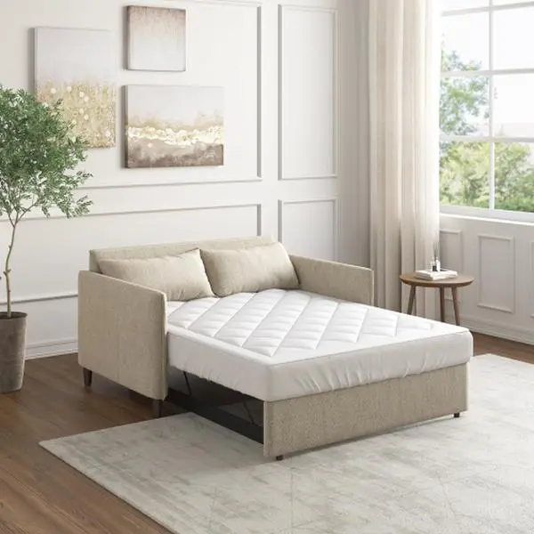 54"x72" Full Size Cooling Sleep Mattress Topper - OEKO-TEX Certified, 6" Deep Knit Skirt, Anti-Microbial Fiber, Diamond Quilt, Breathable, Compressed in Box, Expands in 72 Hours, Machine Washable for Pull-Out Sofa Beds & Home Use, Rectangular, 3M Scotchga