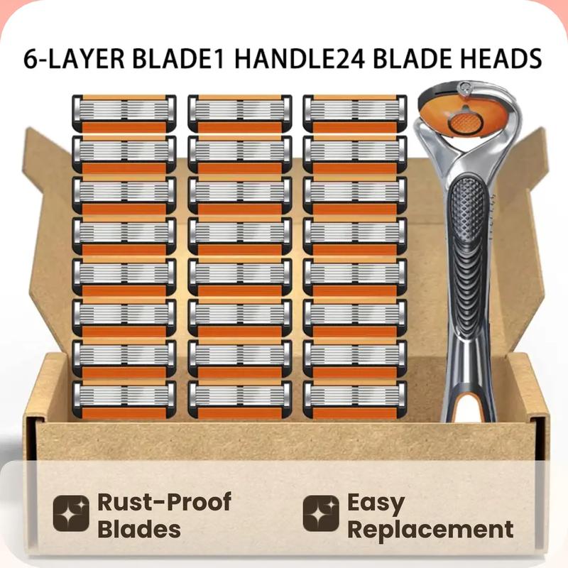 Men's manual shaver kit, blade material is safe and rust proof, easy to use and replace, high-quality material can be washed with water as a whole, classic men's shaving tool, Shaving Products