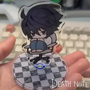 Anime Death Note L·Lawliet Cosplay Acrylic Stand Rotatable Figure Standing Plate Desktop Decoration Halloween Party Prop