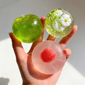 Blue Maltose Squishy Toys Anti Stress Sensory Fidgets Toy Soft Simulated Transparent Blue Maltose Slow-rebound Decompression Toy