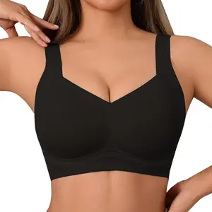Avenzi Women's Seamless Wireless Bra Full Coverage Push Up No Underwire Tshirt Comfortable Everyday Plus Size Friendly Jelly