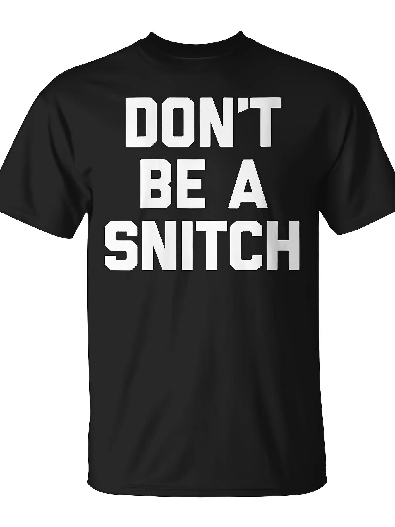 Don'T Be A Snitch Saying Sarcastic Novelty Cute Co unisex soft cotton short sleeve t shirt, vintage graphic casual tee for men women teens, perfect birthday holiday gift for camping travel gym daily street casual wear