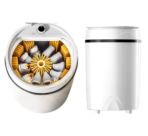 Portable household shoe washing machine, semi-automatic mini washing machine with three functions: shoe washing/clothes washing/spin drying; PA soft brush, deep cleaning, compact and lightweight, shoe bag washing machine, designed specifically for shoe cl