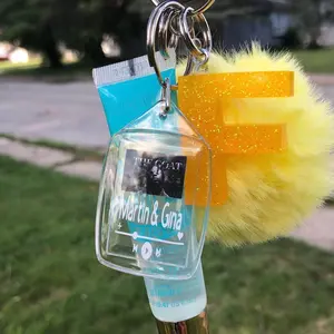 Music plaque keychains with lipgloss