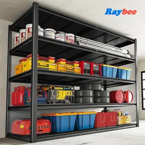 Raybee Large 78" High Wide Garage Shelving Unit, Heavy Duty 3000LBS Garage Shelf Storage Shelves Heavy Duty Shelving Adjustable Metal Shelving Unit for Storage Rack Garage Shelves Industrial Storage Shelf