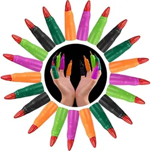 Finger Pointers for Kids Reading Multicolor Witch Fingers Finger Nail Covers for Kindergarteners Young Readers Cosplay Costume Party Masquerade Decorations 24 Pcs