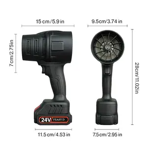 24V Cordless Turbo Blower Portable Car Dryer Leaf Blower with Rechargeable Battery Powerful Airflow Technology for Home & Car CleaningValentine's Day, gift