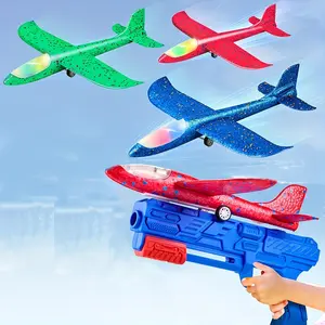 Children's Foam Airplane Launcher Set – Model Aircraft, A Safe and Flexible Outdoor Interactive Toy, Suitable for Both Indoor and Outdoor Use. An Excellent Gift for Children's Day, Christmas, and Halloween. Ideal for Summer Outings, Foam Glider Airplane