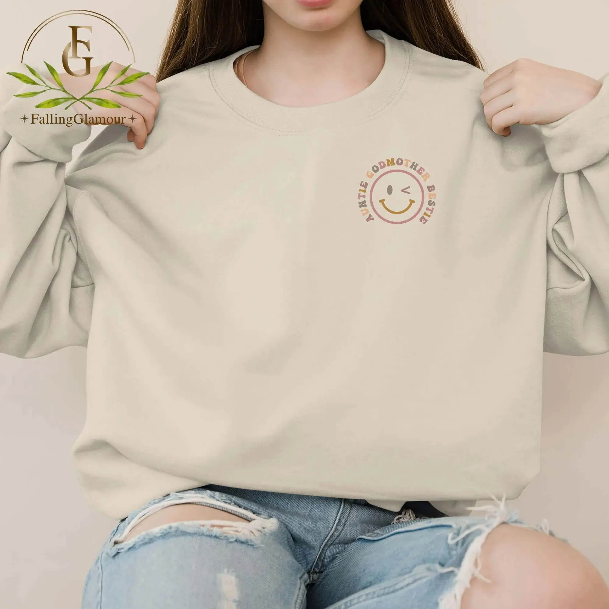 Auntie Godmother Bestie Sweatshirt, Auntie Shirt, Godmama Sweater, Funny Godparent Sweater, Aunt Gift, Godmother Gifts, Aunt God Mother Gift