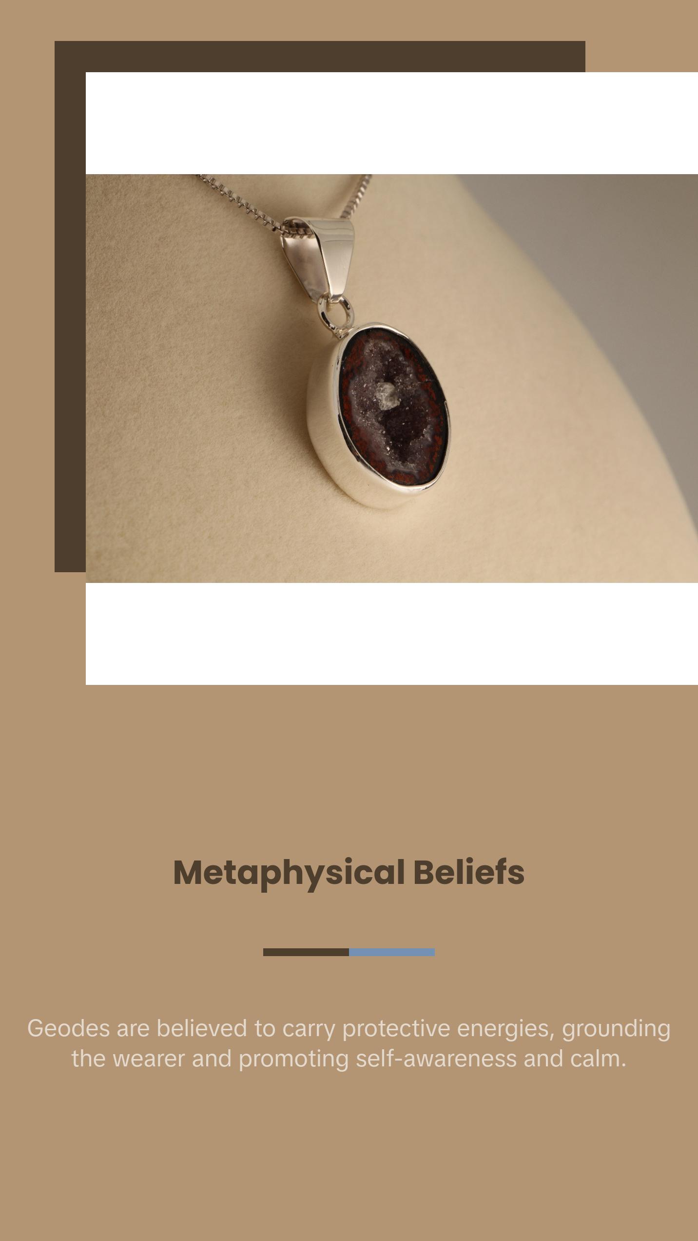 Veil of the Abyss – Geode Pendant in 925 Silver