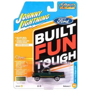 Johnny Lightning "Classic Gold Collection" 2025 R2 Green 1987 Ford Ranger STX Diecast Model Car