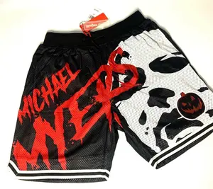 MICHAEL MYERS Black Headgear Classics Basketball Shorts