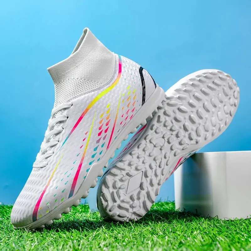New FG/TF Men Soccer Shoes Non-Slip Training Football Field Boots Studded Professional Outdoor Comfortable Cleats Women Sneakers,Suitable for football training