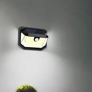 Solar Outdoor Light 120 LED Strip with Reflector, 3 Lighting Modes, Motion Sensor Wall Lamp, Ip65 Waterproof, Perfect for Garden Courtyard Garage Entrance