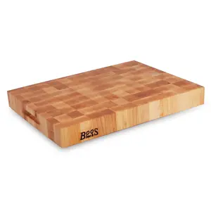 John Boos Large Maple Wood End Grain Cutting Board for Kitchen Chopping Knives