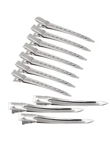 10-Pack Professional Hair Clips, Invisible Positioning Clips, Barber Partition Clips, Wigs Styling Root Lift Clips, Stainless Steel Durable