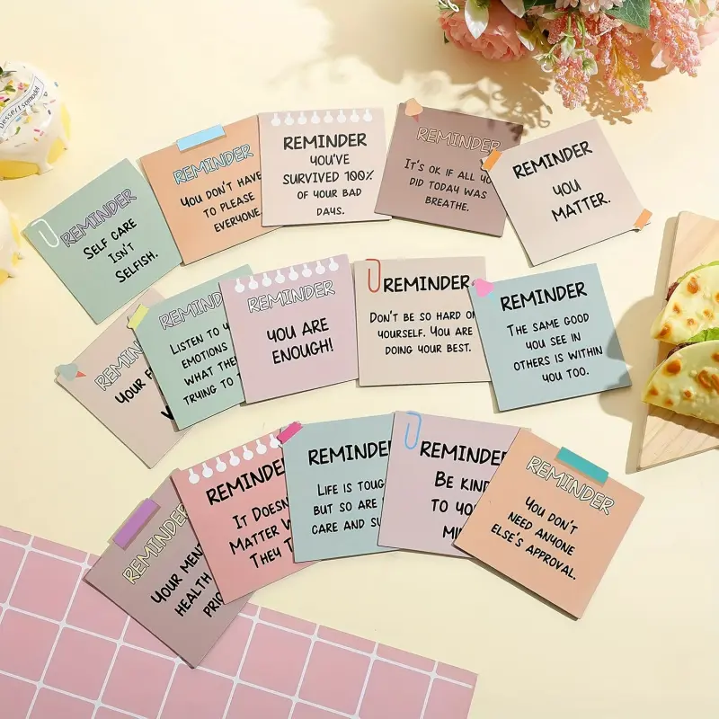 15pcs Pack Affirmation Magnets, Refrigerator Magnets Set - Rubber Positive Quotes Fridge Magnets with Motivational Phrases, Boho Daily Reminders Suitable for Kitchen, Office, Home Decor - Ideal Gift, Refrigerator Decorating Magnet