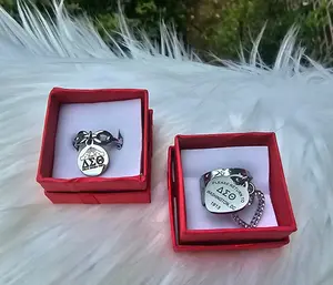 Delta Sigma Theta Adjustable Ring - DST Sorority Jewelry - Stainless Steel - Sizes 5-9 - Perfect Gift for Stylish Delta Members