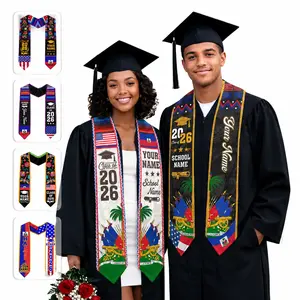Personalized Puerto Rico Graduation Stole 2026, Puerto Rican Flag Satin Graduation Sash, Custom Class of 2026 Senior Graduation Gift