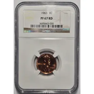 1963 PROOF LINCOLN MEMORIAL CENT (1C) NGC PF 67 RD Certified Coin