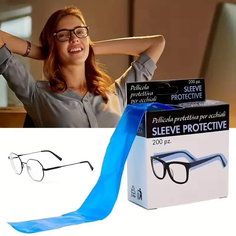 200pcs Disposable Eyeglass Leg Covers for Complete Eyewear Protection, Durable Temple Sleeves for Hair Styling, Coloring & Hairdressers, Universal Fit Clean, All Eyewear, Anyone Involved In Hair Care, Compatible With All, Durable & Comfortable