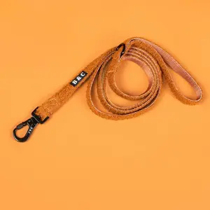 B&C Teddy Dog Leash - Soft, Flexible with Durable Black Metal Hardware