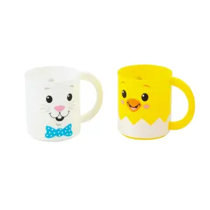 Easter Animal Reusable Plastic Mugs - 12 Pc.