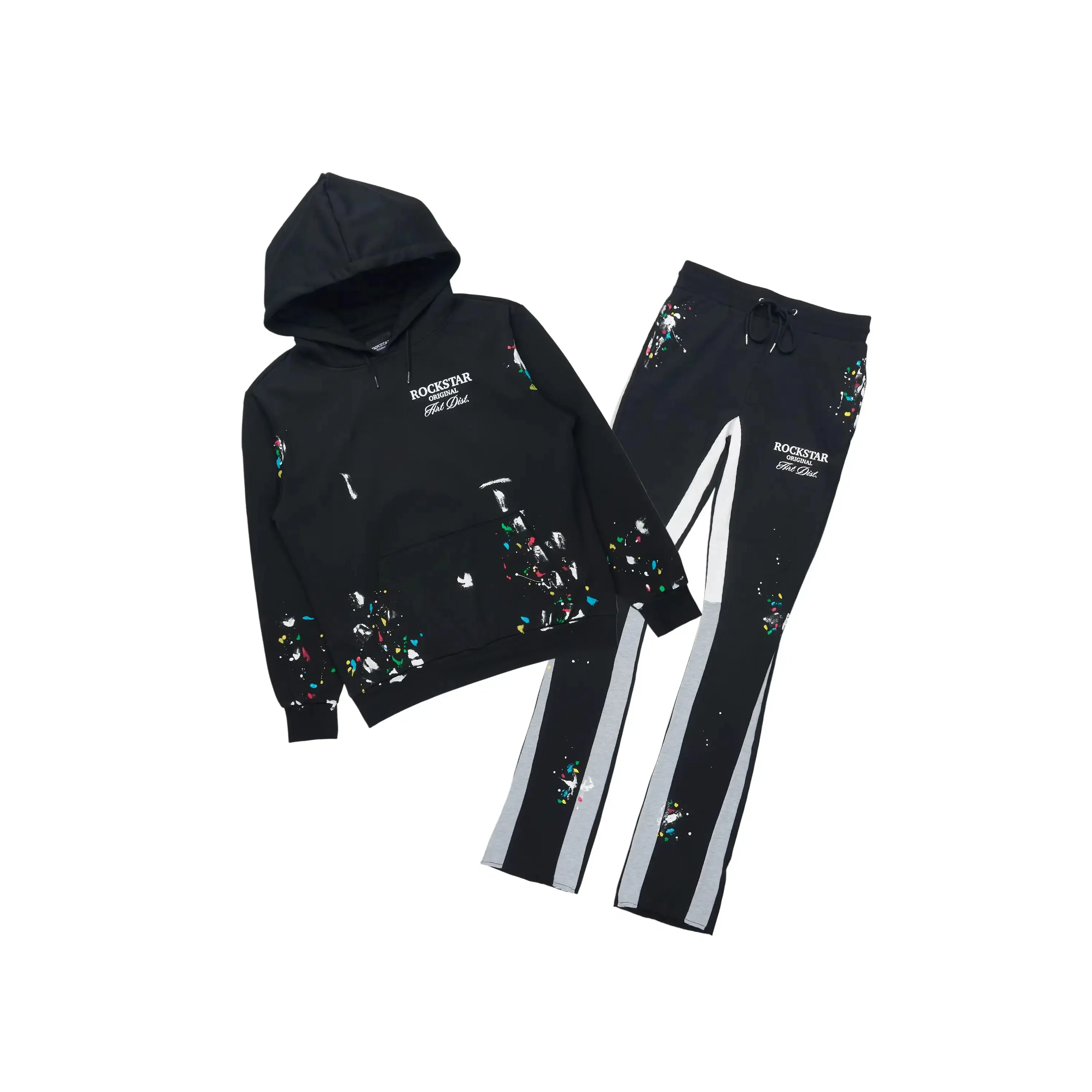 Art Dist 2.0 Black/Grey Hoodie/Stacked Flare Track Set Art Dist 2.0 Black/Grey Hoodie/Stacked Flare Track Set