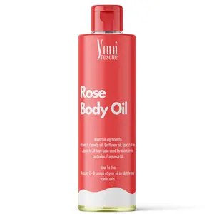 Rose Body Oil, 4oz, with Apricot, Jojoba, Avocado Oils & Vitamin E Oil, Fast-Absorbing, Nourishes and Hydrates Skin, Body Care, Fig layer Fragrance Moisturizer