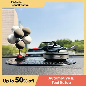 Hnyton Helicopter Shaped Car Air Fresheners Solar Powered Aromatherapy Long Lasting Fragrant Car Interior Dashboard Decoration Gift for Christmas