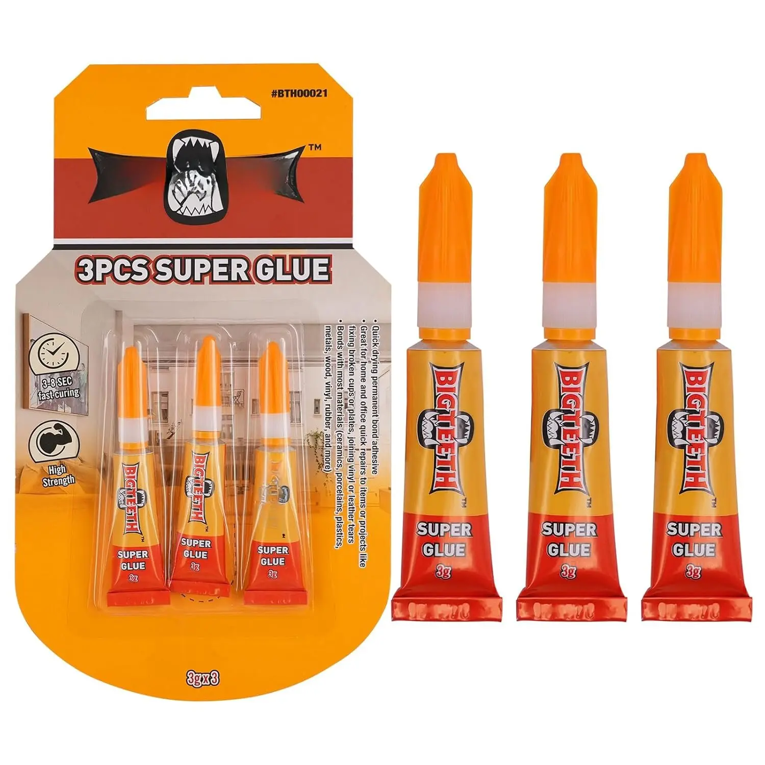 Super Glue - 3 count 0.1oz  Super Glue for  and Office Quick Repairs, Purpose Adhesive for Ceramics, Porcelains, Plastics,Metals, , Vinyl, Rubber, and