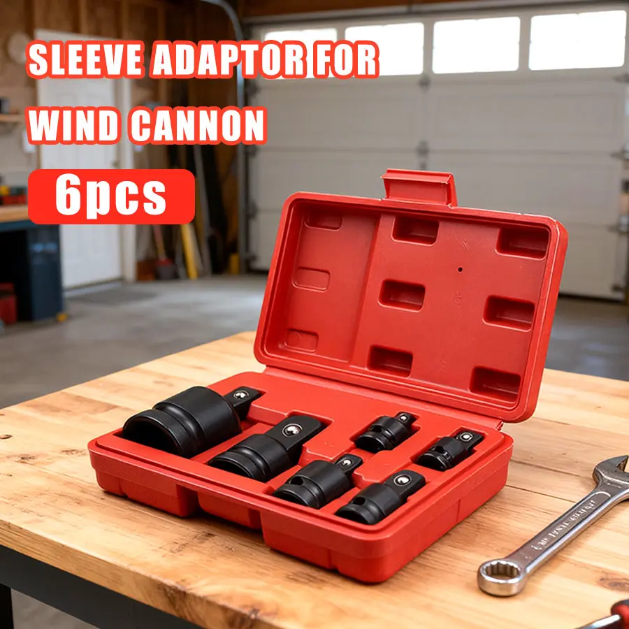 6 Piece Impact Socket Adapter Set, Standard SAE, 1/4, 3/8. 1/2" Cr-V Steel Impact Driver & Wrench Conversion Kit Socket Reducer, Locking Socket Adapter Set#summerfinds