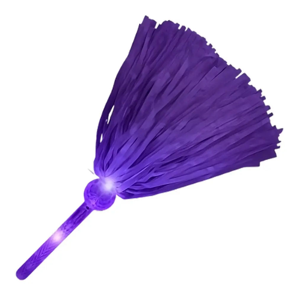 Cheerleading Light-Up LED Pom Pom, Purple - Single Hand Operation for Outdoor Sports