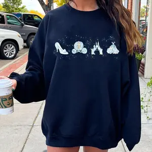Minimalist Cinderella Princess Shoes Castle Pumpkin Carriage T-shirt, Girl Shirt, Magic Kingdom Family Trip HEETO